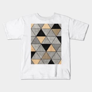 Concrete and Wood Triangles 2 Kids T-Shirt